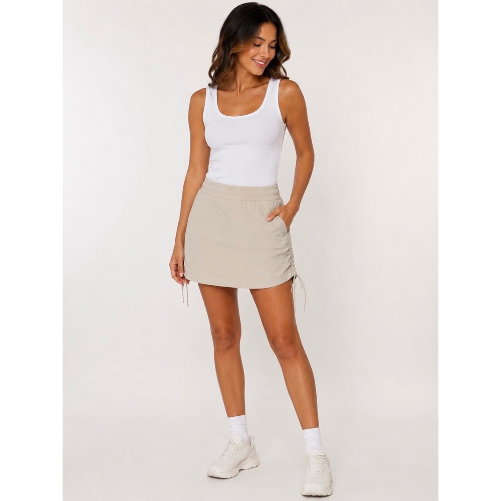 Columbia Anytime Casual Skort Womens XL Fossil Tan Stretch Hiking Skirt XK3835